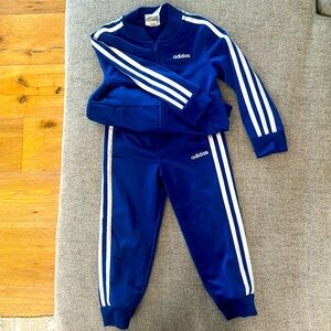 Adidas size 3T Royal blue tracksuit set